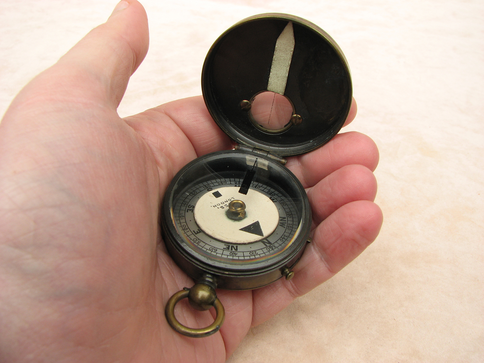 Early 1900's Ross non prismatic marching compass